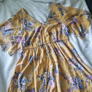 Torrid yellow floral dress